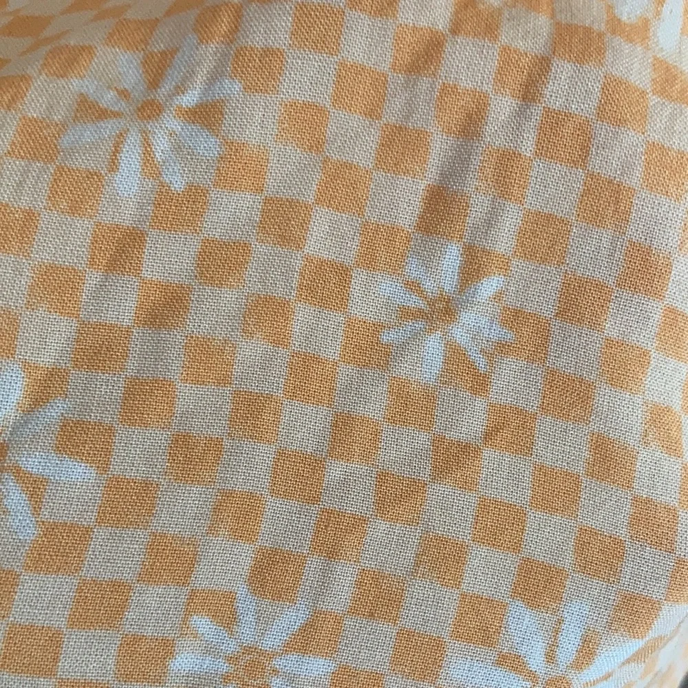 3/$24 So Halter neck swing mini dress orange check w floral print XXL jrs - Picture 6 of 16